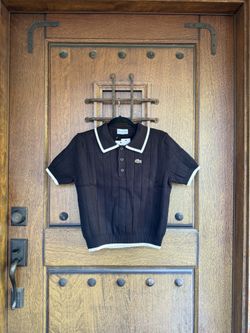 Lacoste Women’s Polo Shirt in Black  sweater Size L