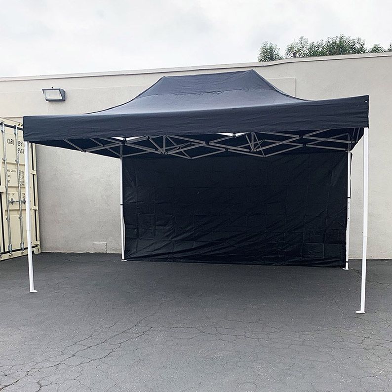 BRAND NEW $160 Heavy-Duty Canopy 10x15 FT with (1) Sidewall, Ez Popup Outdoor Party Tent (2 colors)