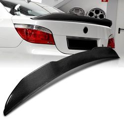 For 2004-2010 BMW 5-Series E60 Sedan PSM-Style Carbon Fiber Trunk Spoiler Wing -(2-SPC-6175-CF