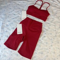 Lululemon Red Sports Bra Sets