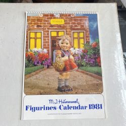 M J Hummel Figurines Calendar 1981