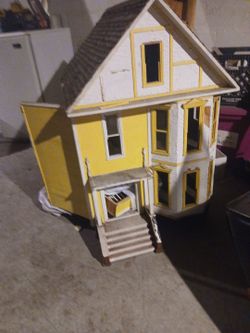 Vintage wood dollhouse
