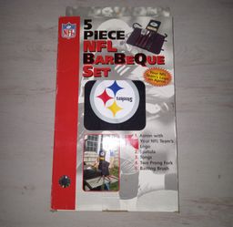 NFL Pittsburgh Steelers 5 Piece Barbecue Set And Apron