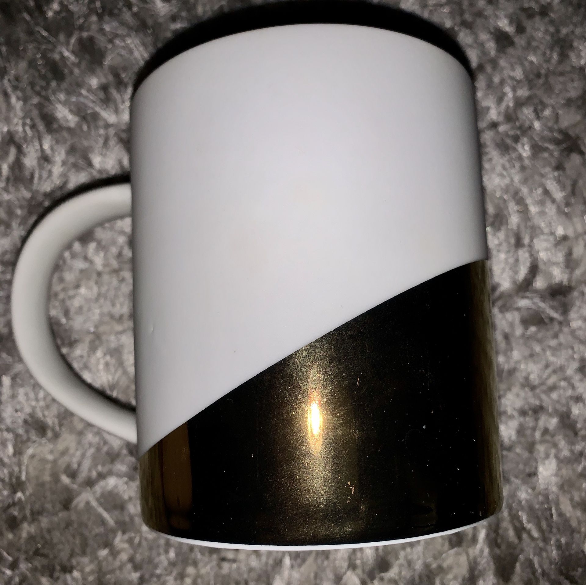 Starbucks White Gold 14oz Coffee Tea Mug Cup