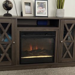 TV Counter Electric Fire Place