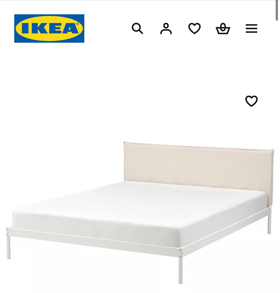 IKEA Queen KLEPPSTAD Bed Frame With Hybrid Mattress