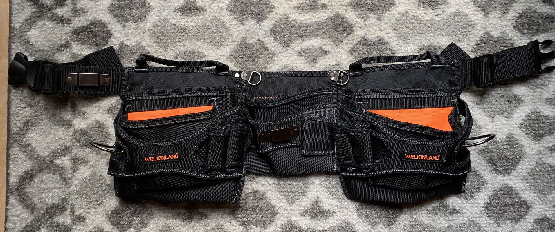 WELKINLAND 18-pockets Carpenter tool belt, Carpenter's Tool belt, Construction tool pouch, HVAC tool belt