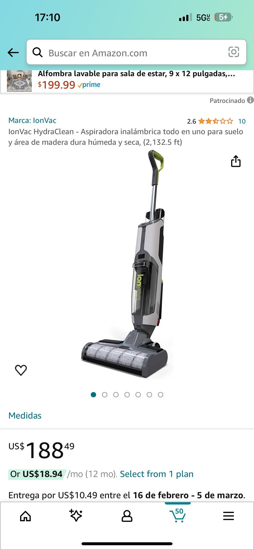 IonVac HydraClean - Aspiradora inalámbrica todo en uno para suelo y área de madera dura húmeda y seca