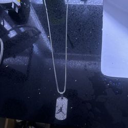 Sterling Silver Chain With Sterling Silver Jumpman Pendant