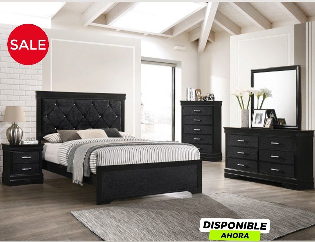 Brand New! 7pc Queen/Full Bedroom Set 😍/ Take It home with Only $39down/ Hablamos Español Y Ofrecemos Financiamiento 🙋🏻‍♂️ 