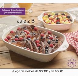 Set De Moldes Para Hornear Y Servir Nuevos En Su Caja