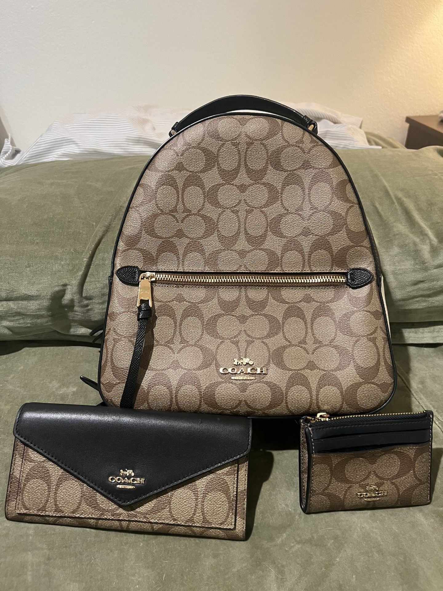 Coach Backpack, Wallet And Coin Purse