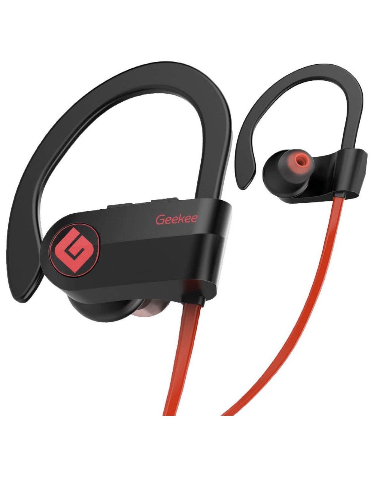 Wireless Bluetooth Headphones Waterproof IPX7, Best Sport in Ear Earbuds Earphones w/Remote and Mic HiFi Stereo Richer Bass, 9 Hrs Playback Noise Can