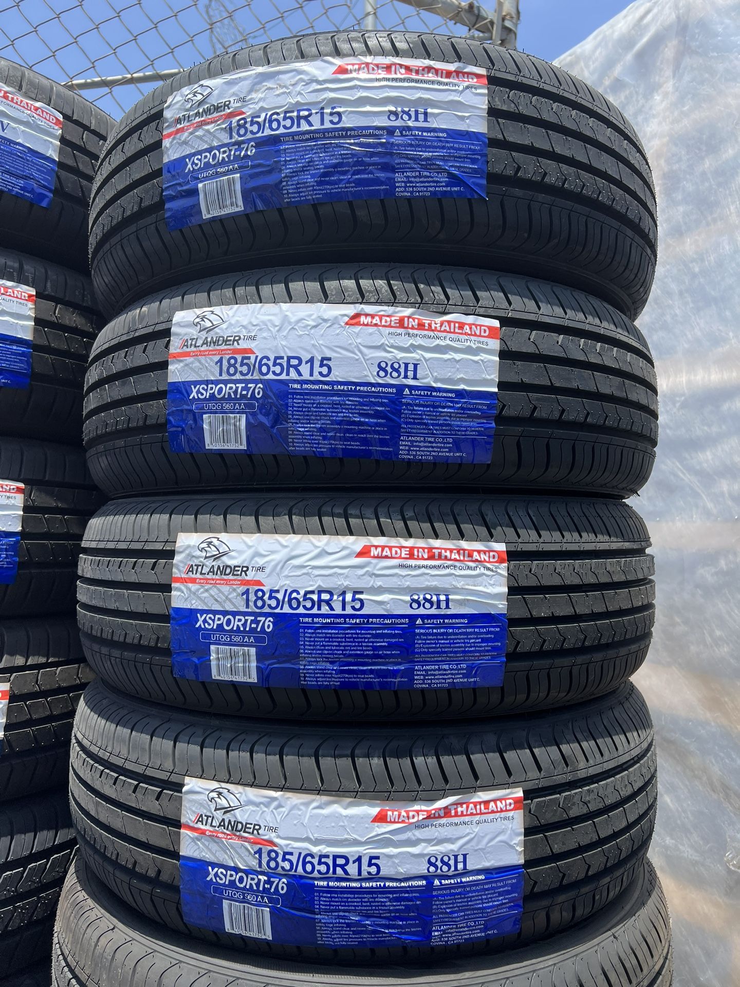 185/65/15 New Tires Set Of 4 Atlander Installed And Balanced Set De 4 Llantas Nuevas Instaladas Y Balanceadas