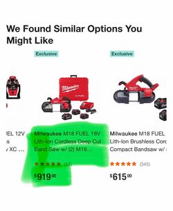 Milwaukee 2729-20 M18 FUEL Deep Cut Band Saw