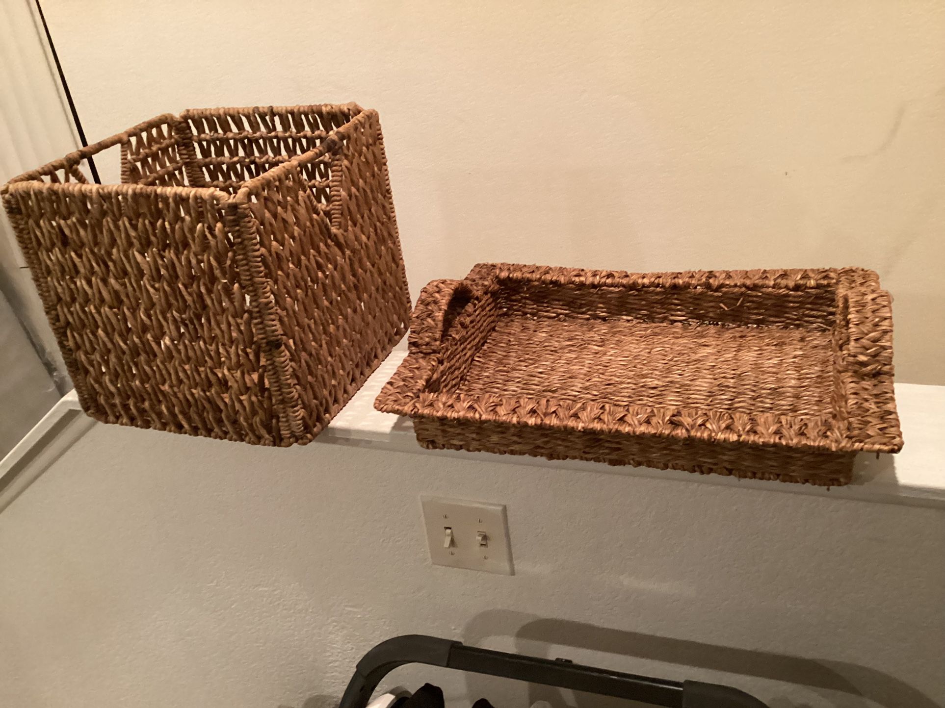 2 Baskets Like New Both For $30