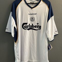New w tags Reebok Liverpool 2001/ 2002 season away jersey men’s size xl 
