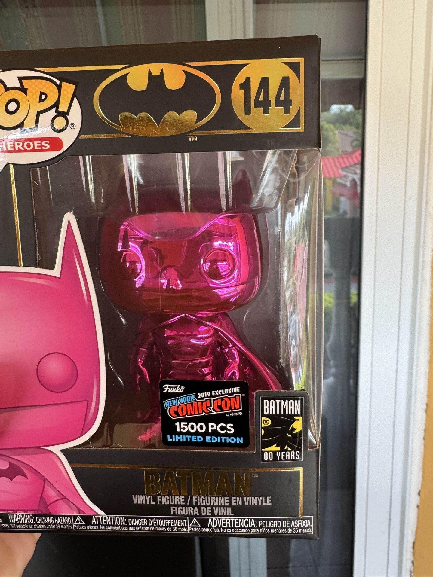 BATMAN 80TH ANNIVERSARY PINK CHROME BATMAN Funko Pop LE 1500