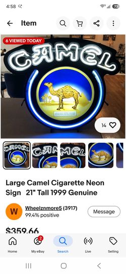 Camel Neon sign