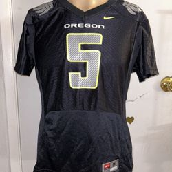 Nike UNIVERSITY OF OREGON DUCKS # 5 YOUTH Girls JERSEY Black Sz M (8/10)