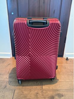 Red Diversity suitcase with lock from Japan