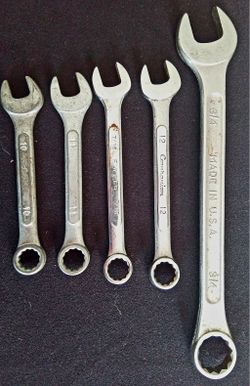 Forged Steel Combination Wrench Set (5) SAE & Metric Mix 12 Point