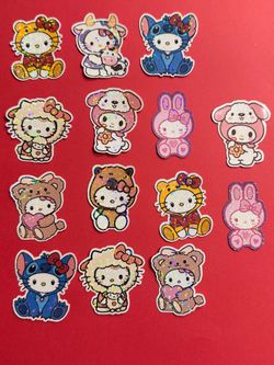 Hello Kitty Holographic Glitter Sticker Pack