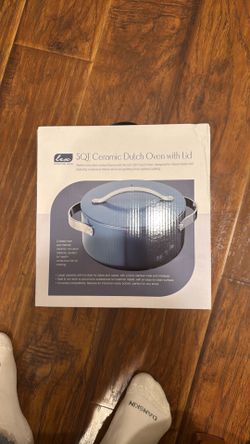 Dutch oven with lid ceramic new in box