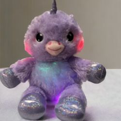 Lullabrites Unicorn plush purple 10" musical & lights Baby Toy