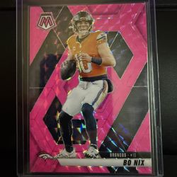 Bo Nix 2025 Mosaic Pink Fluorescent 8/10