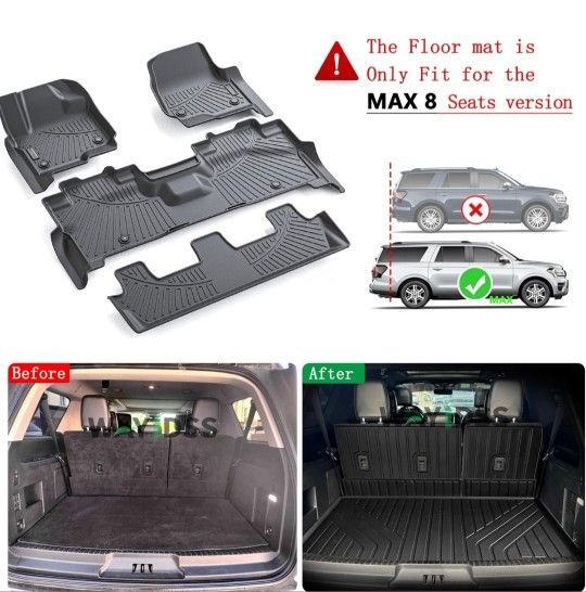 Customized FLOOR MATS for Ford Expedition MAX 2018-2024