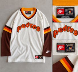 Rare - Vintage Nike San Diego Padres Cooperstown Terry Cloth Pullover – Large