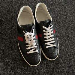 Gucci Ace Black Logos 