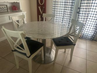 Dining table and chairs