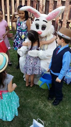 Easter bunny visits