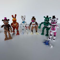 Five nights at Freddy 6pc figure set