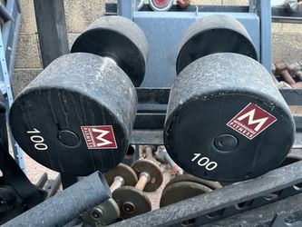 100lb Umax urethane dumbbell set weights