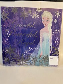 Disney Frozen Elsa Wall Decor “Graceful Powerful Regal” 20x20