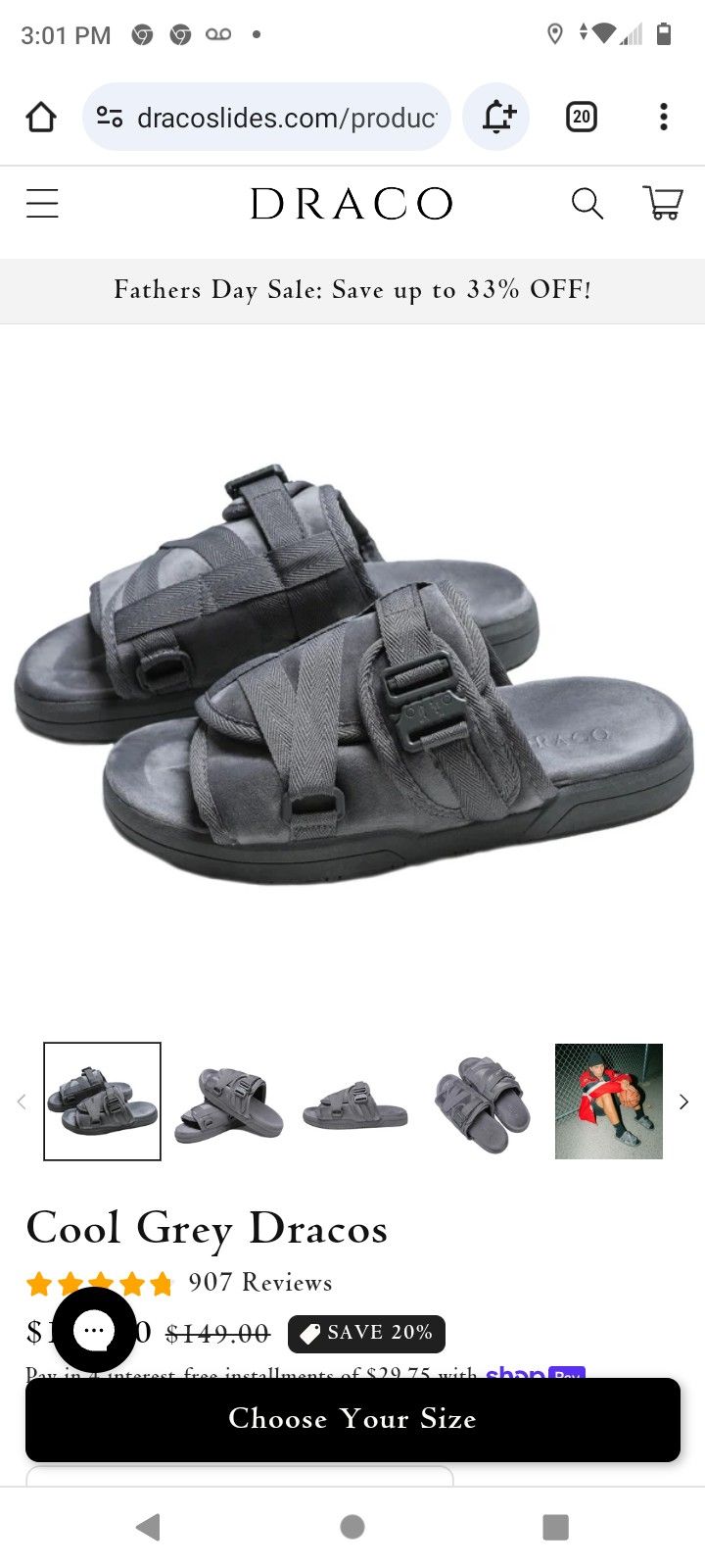 Cool Grey Draco SLIDES BRAND NEW