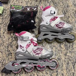 Bladerunner Adjustable Kids Inline Skates (US 1–4) + Knee & Wrist Guards