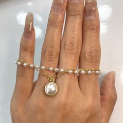 New Double Layers Pearl Bracelet 
