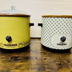 2 Vintage Rival Slow-Cooker Crock Pots