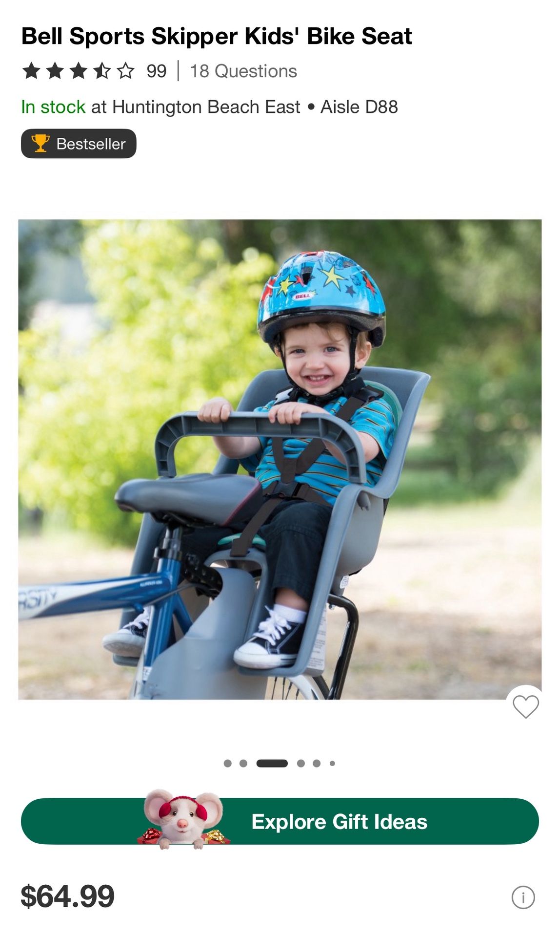 Bell Kids Bike Seat 