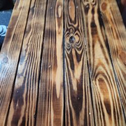 Burnt Wood Bench Or Table