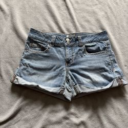 Blue denim shorts 