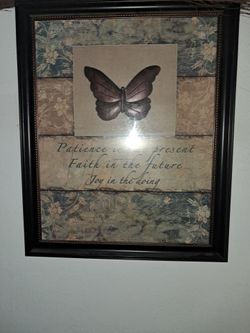 Butterfly Picture with saying--wall hanging