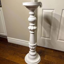 Solid Wood pillar candle holder