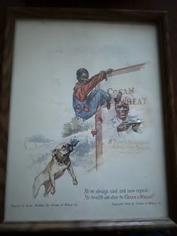 4 framed 1923 Cream of Wheat Photos