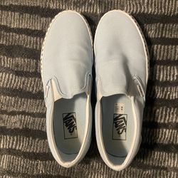 Light Blue Slip on Vans