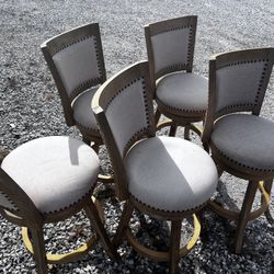 $60 Each - SWIVEL HIGH CHAIRS FOR KITCHEN OR BASEMENT BAR